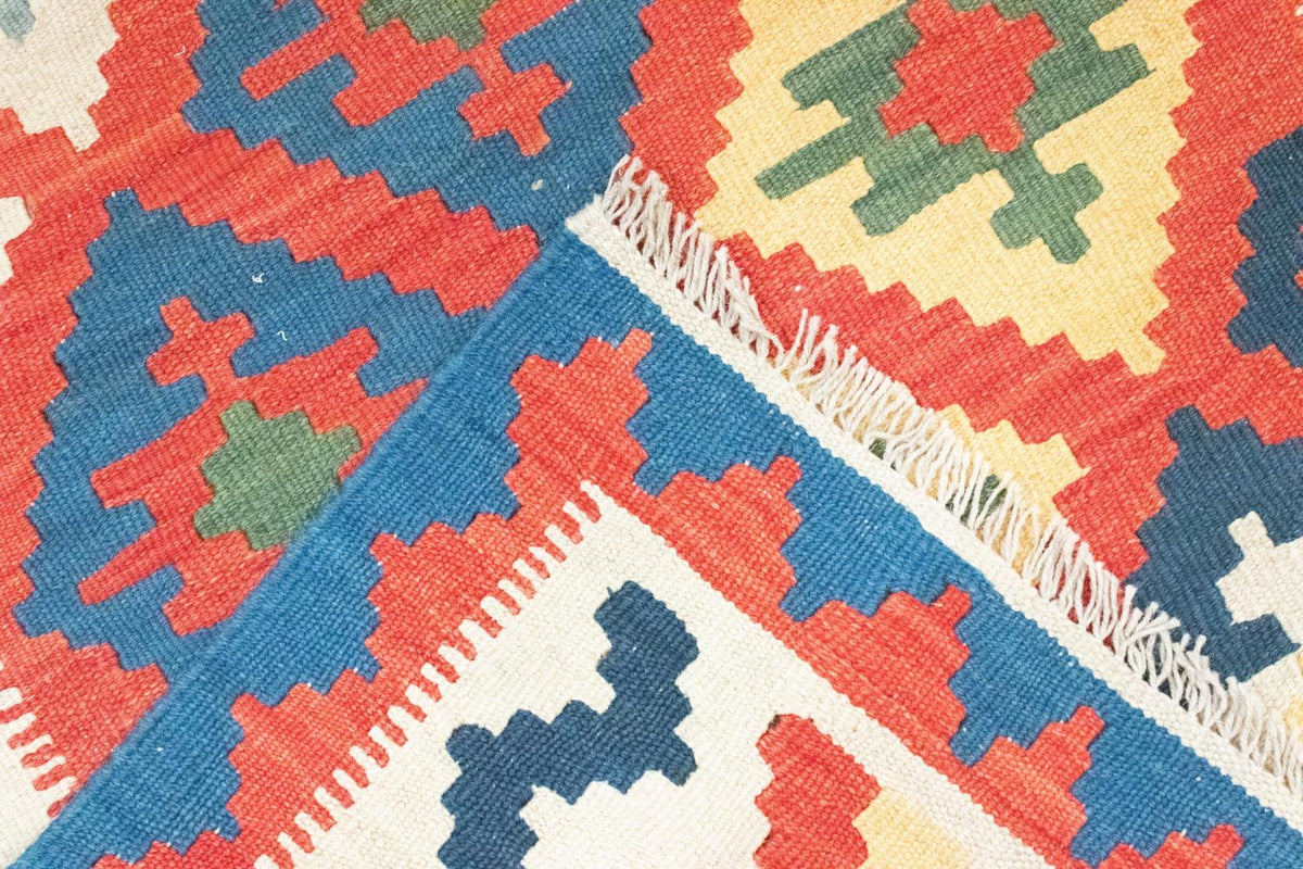 Dywan Kelim - Orientalny - 147 x 100 cm - pomarańczowy