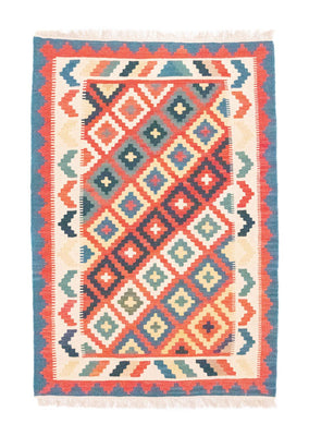 Dywan Kelim - Orientalny - 151 x 102 cm - niebieski