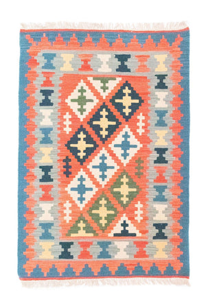 Dywan Kelim - Orientalny - 150 x 104 cm - pomarańczowy