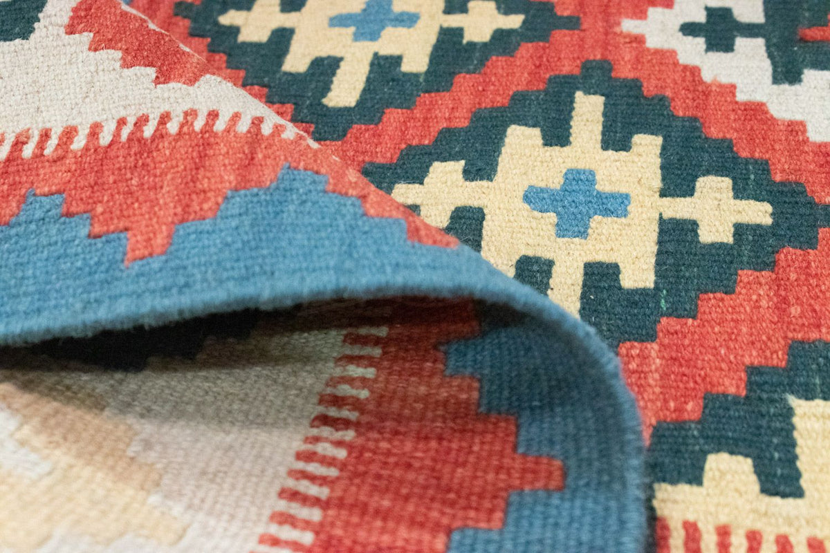 Dywan Kelim - Orientalny - 146 x 102 cm - pomarańczowy