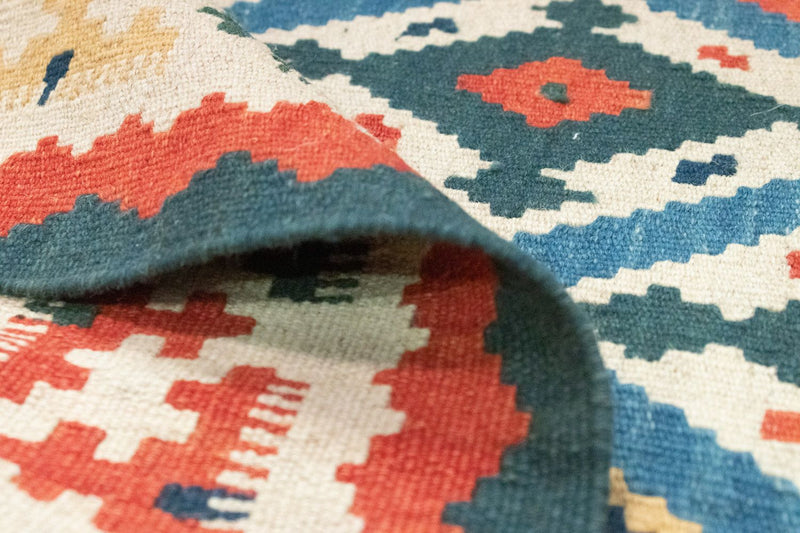 Dywan Kelim - Orientalny - 154 x 103 cm - niebieski