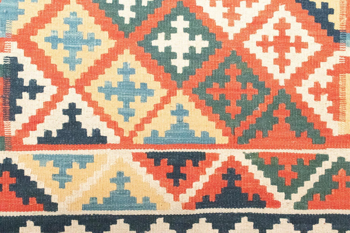 Dywan Kelim - Orientalny - 144 x 110 cm - pomarańczowy