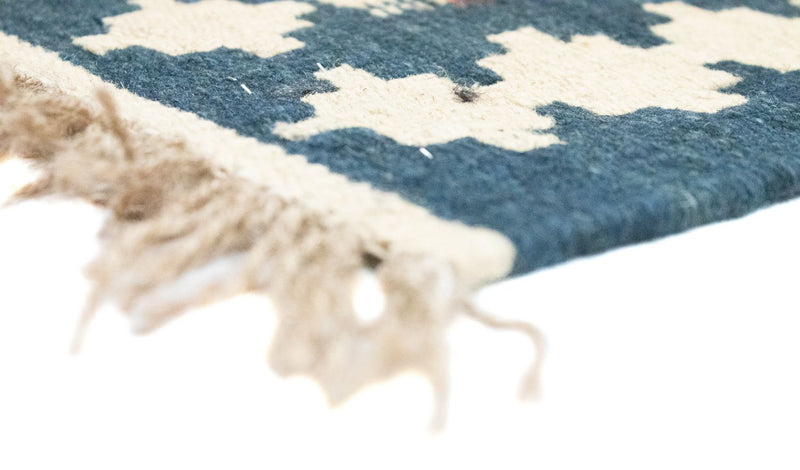 Dywan Kelim - Orientalny - 144 x 110 cm - pomarańczowy