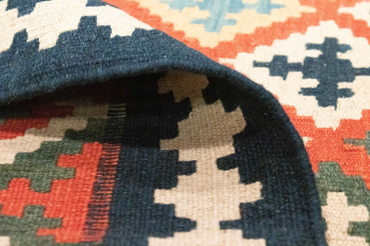 Dywan Kelim - Orientalny - 144 x 110 cm - pomarańczowy