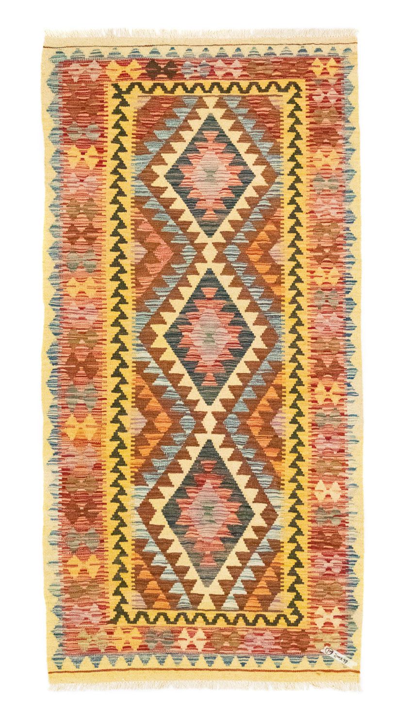 Biegacz Dywan Kelim - Orientalny - 200 x 99 cm - wielokolorowy