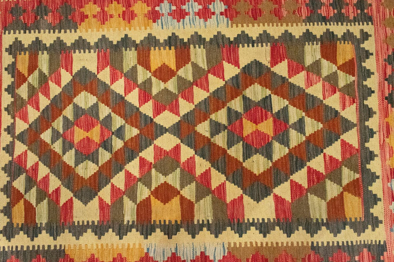 Dywan Kelim - Orientalny - 146 x 99 cm - pomarańczowy