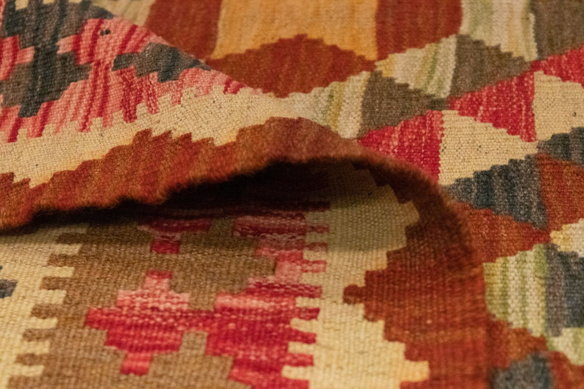 Dywan Kelim - Orientalny - 146 x 99 cm - pomarańczowy