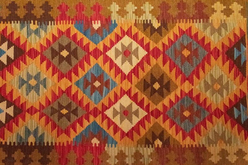 Dywan Kelim - Orientalny - 155 x 99 cm - brązowy