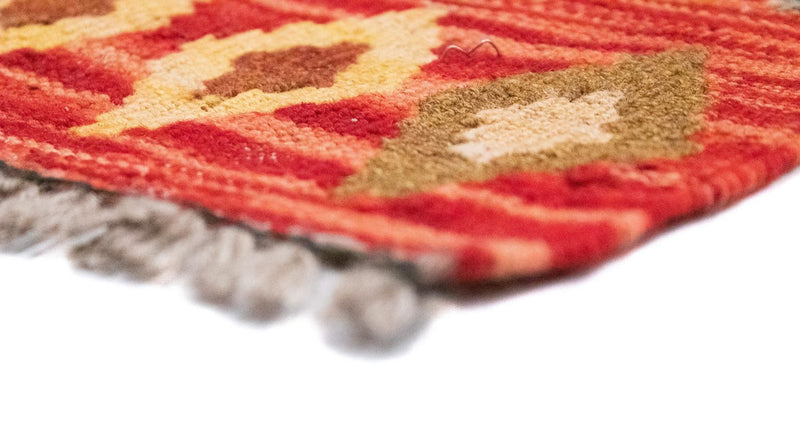 Dywan Kelim - Orientalny - 141 x 97 cm - pomarańczowy