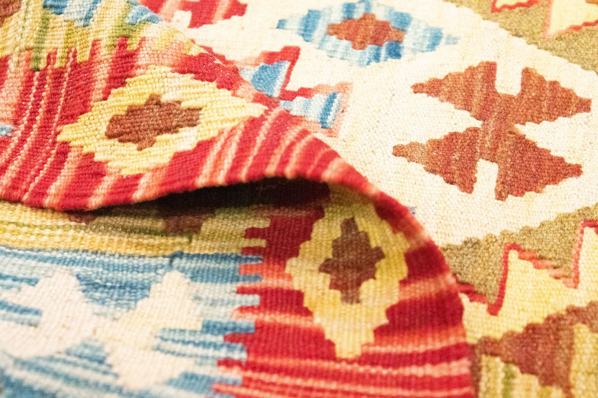 Dywan Kelim - Orientalny - 141 x 97 cm - pomarańczowy