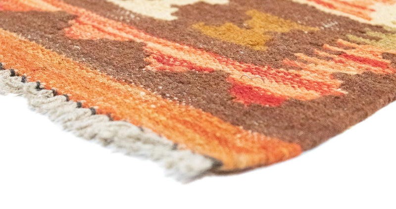 Dywan Kelim - Orientalny - 146 x 100 cm - pomarańczowy