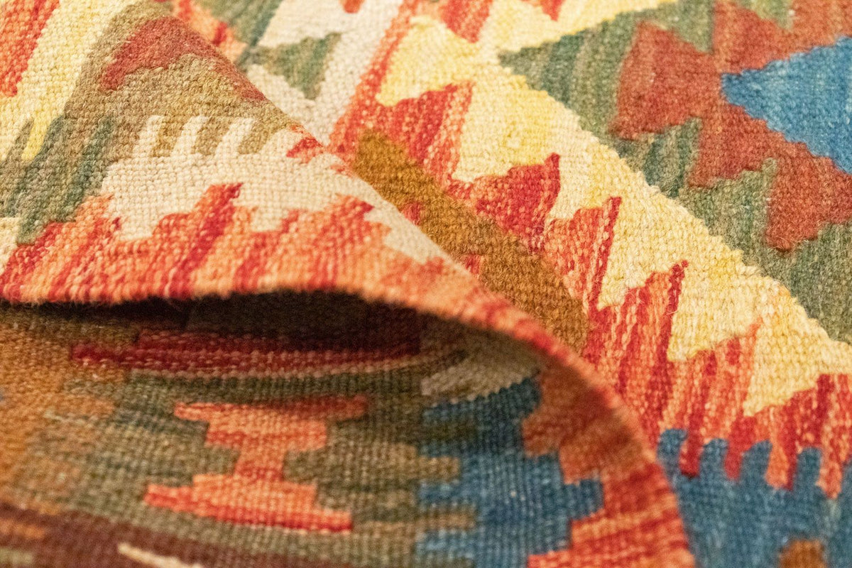 Dywan Kelim - Orientalny - 146 x 100 cm - pomarańczowy