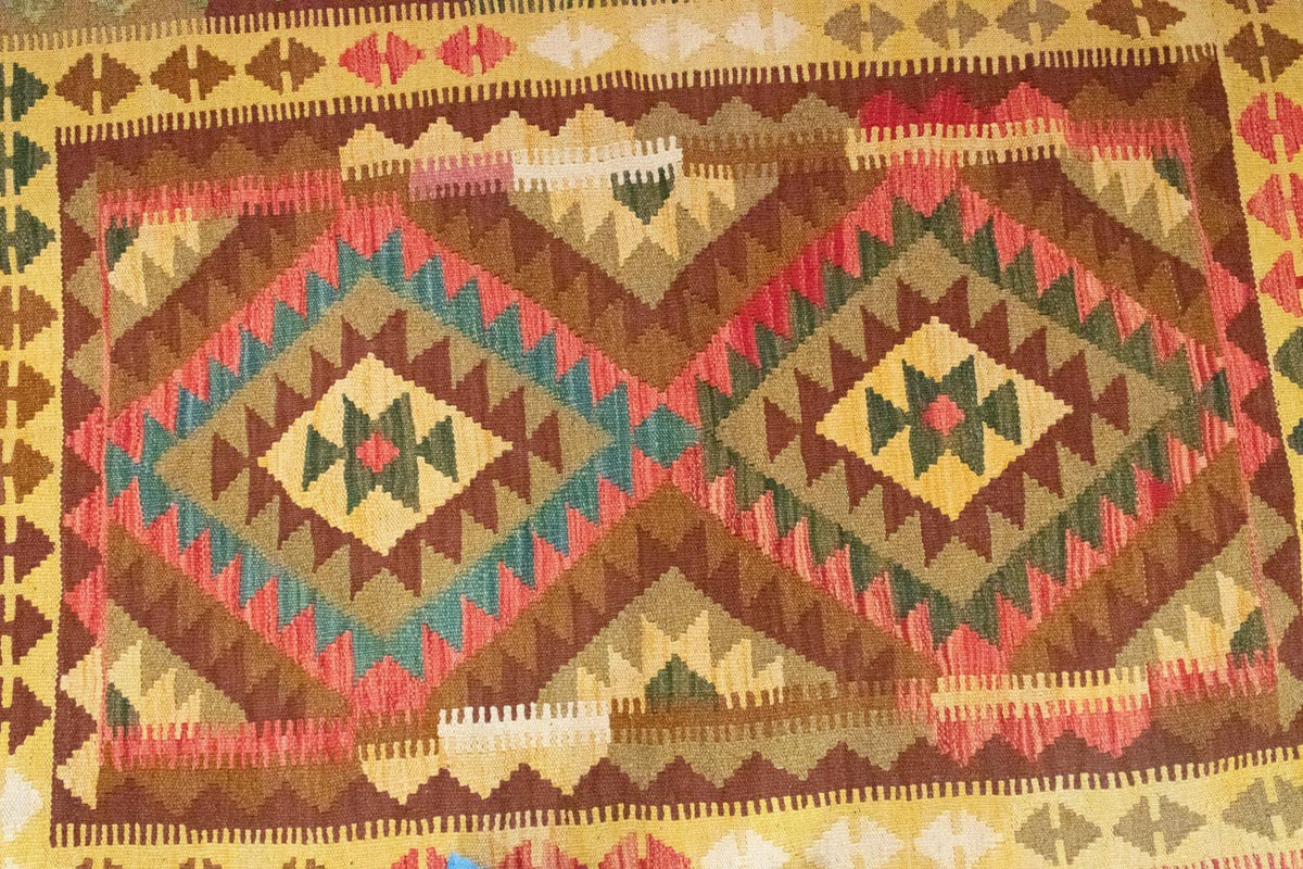 Dywan Kelim - Orientalny - 156 x 105 cm - zielona