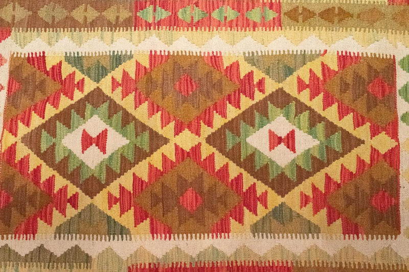 Dywan Kelim - Orientalny - 148 x 98 cm - pomarańczowy