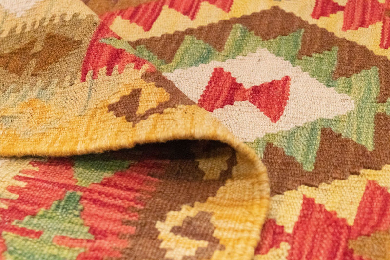 Dywan Kelim - Orientalny - 148 x 98 cm - pomarańczowy