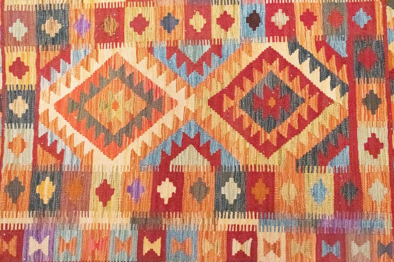 Dywan Kelim - Orientalny - 151 x 106 cm - wielokolorowy