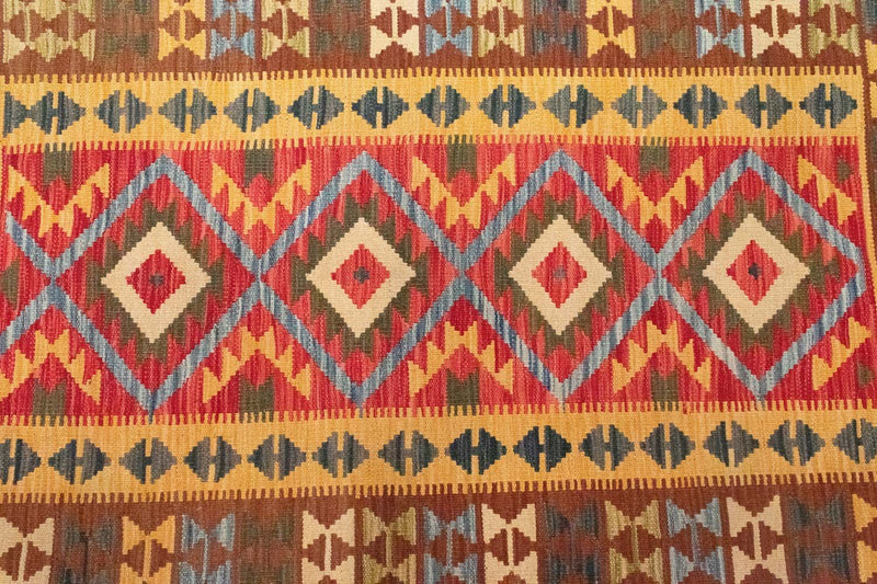 Dywan Kelim - Orientalny - 154 x 107 cm - zielona