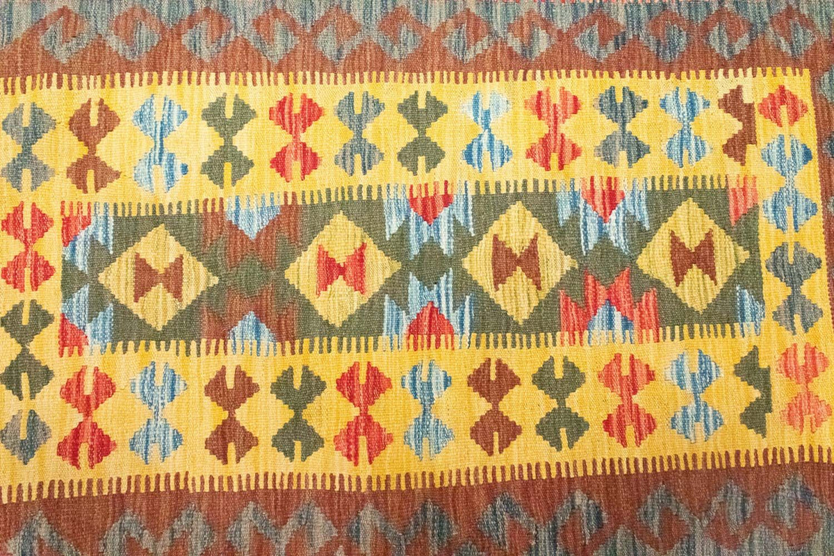 Dywan Kelim - Orientalny - 149 x 98 cm - żółty