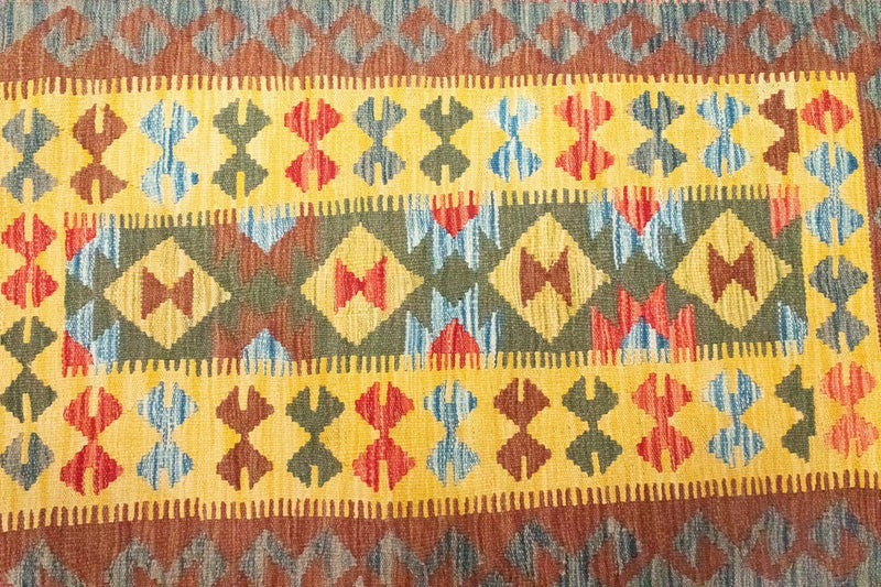 Dywan Kelim - Orientalny - 149 x 98 cm - żółty