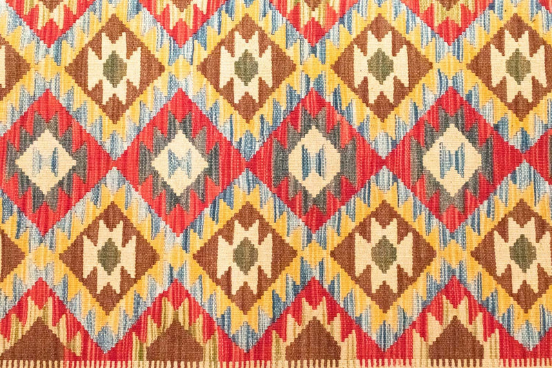 Dywan Kelim - Orientalny - 141 x 102 cm - pomarańczowy