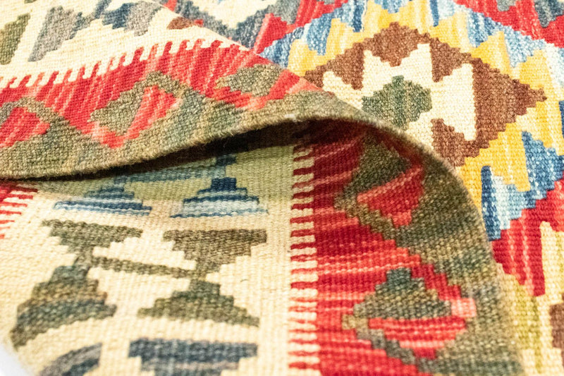 Dywan Kelim - Orientalny - 141 x 102 cm - pomarańczowy