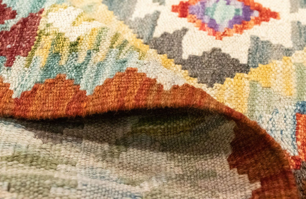 Dywan Kelim - Orientalny - 147 x 97 cm - pomarańczowy