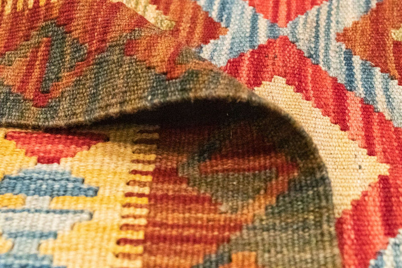 Dywan Kelim - Orientalny - 154 x 105 cm - pomarańczowy