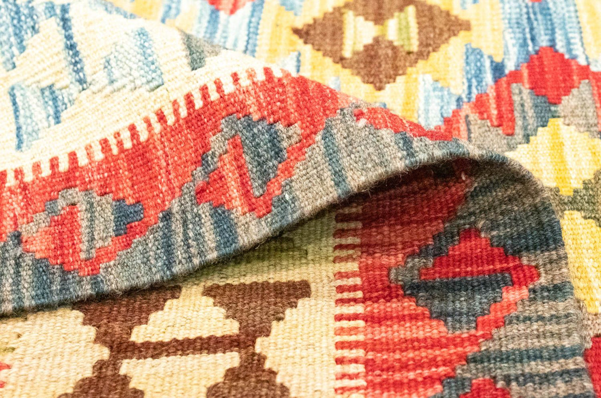 Dywan Kelim - Orientalny - 145 x 103 cm - pomarańczowy