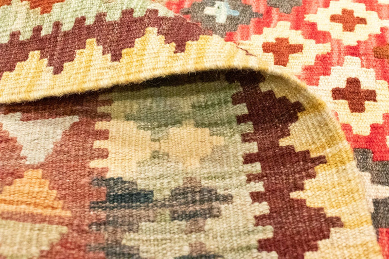 Dywan Kelim - Orientalny - 145 x 101 cm - pomarańczowy