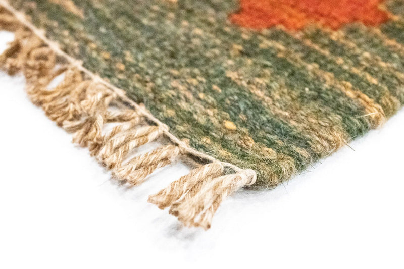 Biegacz Dywan Kelim - Orientalny - 197 x 100 cm - pomarańczowy