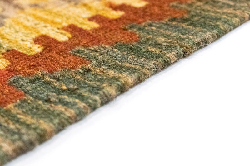 Biegacz Dywan Kelim - Orientalny - 197 x 100 cm - pomarańczowy