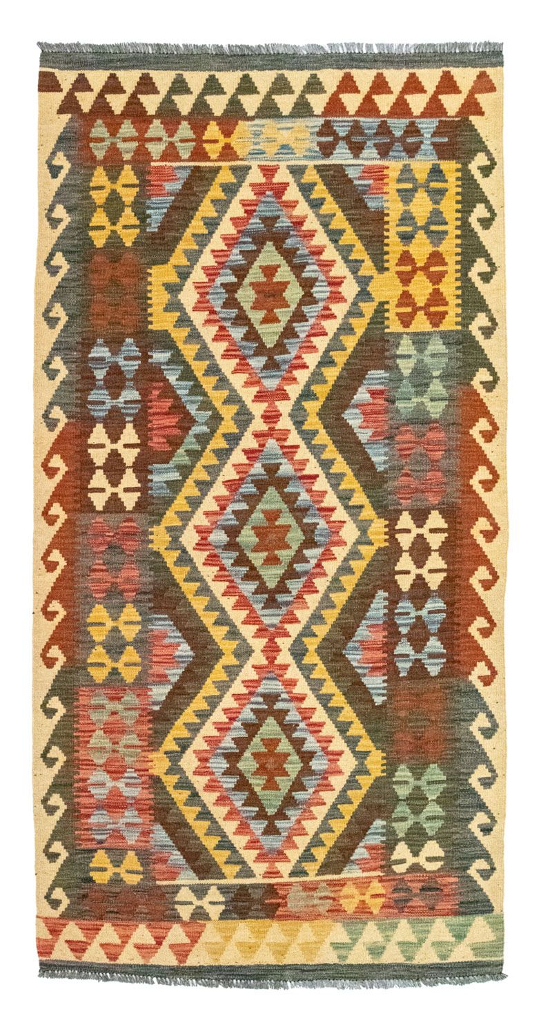 Biegacz Dywan Kelim - Orientalny - 204 x 103 cm - wielokolorowy