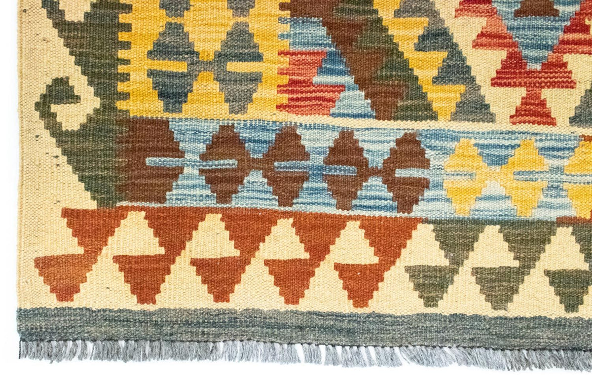 Biegacz Dywan Kelim - Orientalny - 204 x 103 cm - wielokolorowy