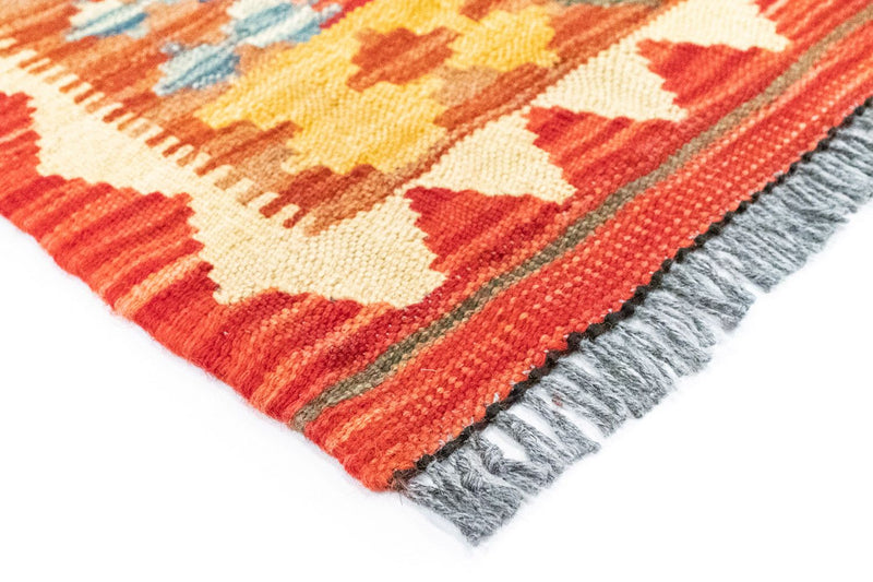 Biegacz Dywan Kelim - Orientalny - 190 x 99 cm - czerwony