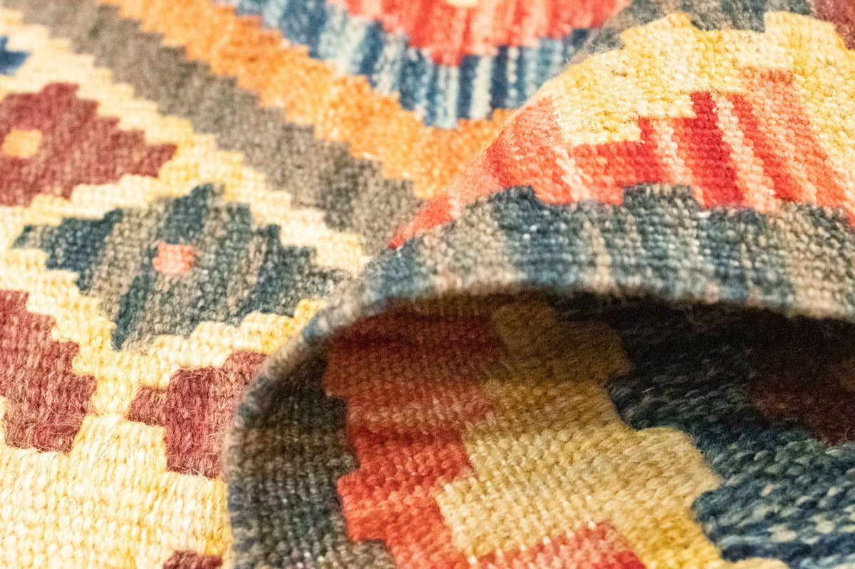 Dywan Kelim - Orientalny - 127 x 86 cm - żółty