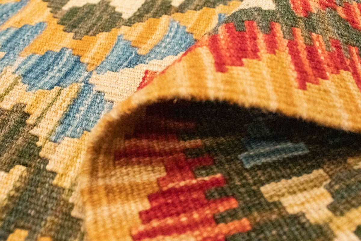 Dywan Kelim - Orientalny - 130 x 83 cm - pomarańczowy