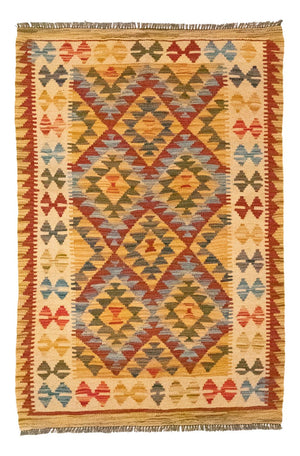 Dywan Kelim - Orientalny - 126 x 80 cm - pomarańczowy