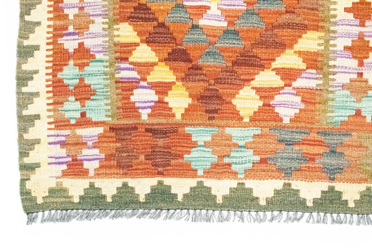 Dywan Kelim - Orientalny - 121 x 73 cm - pomarańczowy