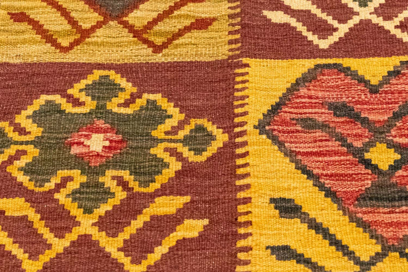 Dywan Kelim - Orientalny - 131 x 88 cm - brązowy