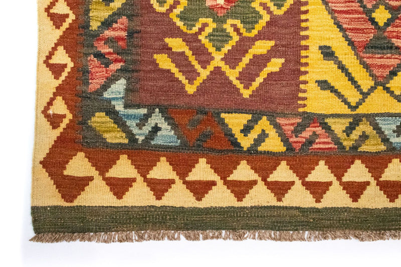 Dywan Kelim - Orientalny - 131 x 88 cm - brązowy