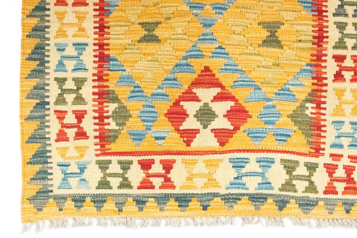 Dywan Kelim - Orientalny - 131 x 82 cm - żółty