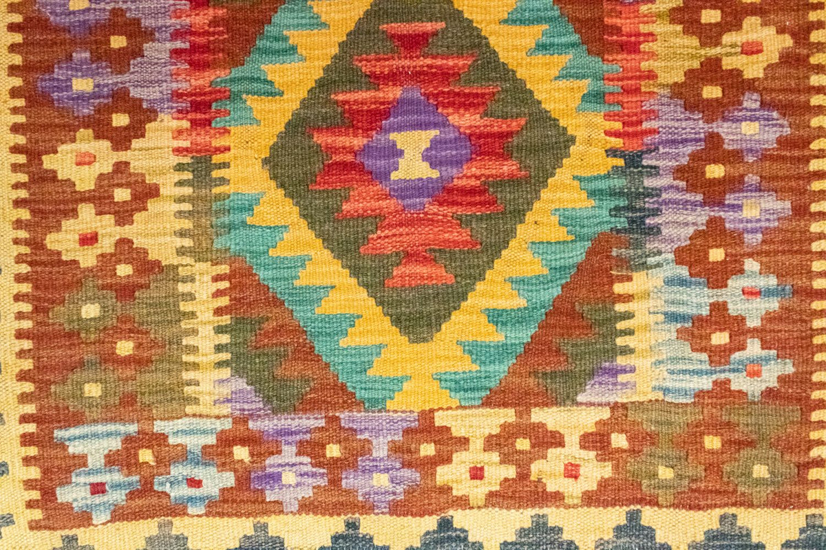 Dywan Kelim - Orientalny - 123 x 80 cm - brązowy