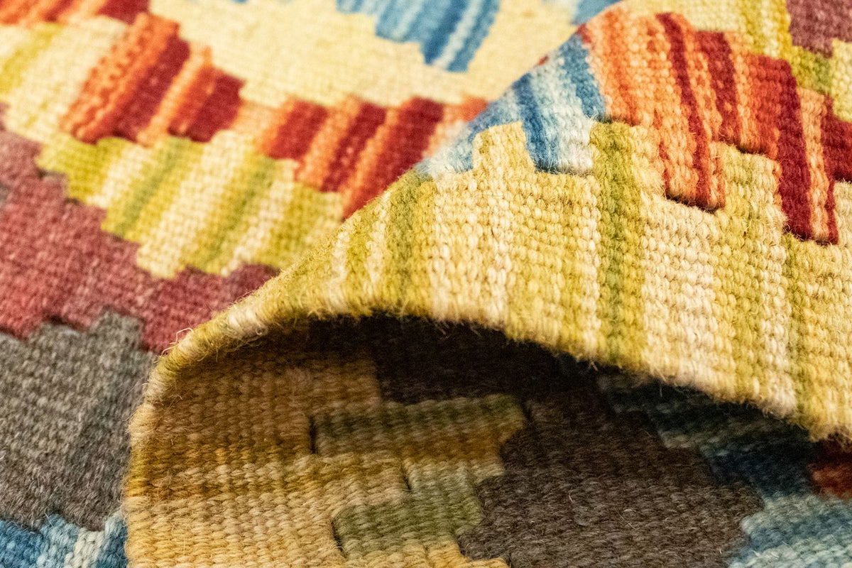 Dywan Kelim - Orientalny - 123 x 84 cm - wielokolorowy