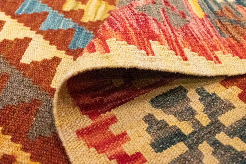 Dywan Kelim - Orientalny - 120 x 79 cm - pomarańczowy