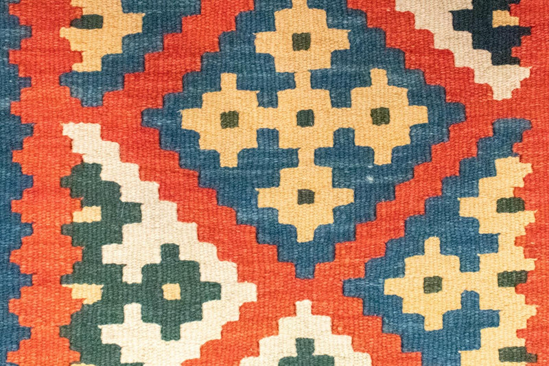 Dywan Kelim - Orientalny - 117 x 81 cm - pomarańczowy