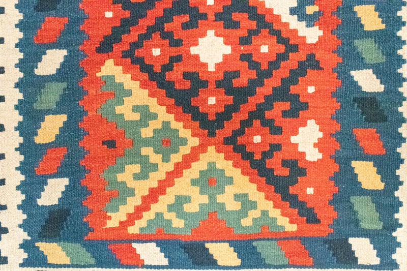 Dywan Kelim - Orientalny - 121 x 83 cm - niebieski