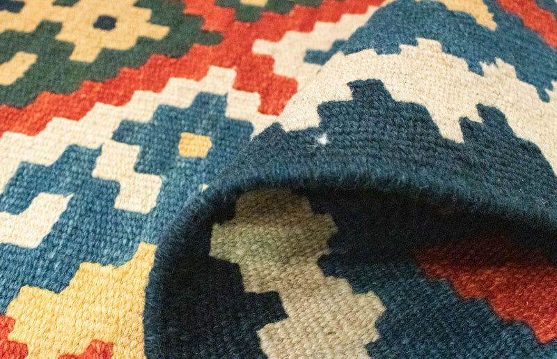 Dywan Kelim - Orientalny - 121 x 83 cm - niebieski