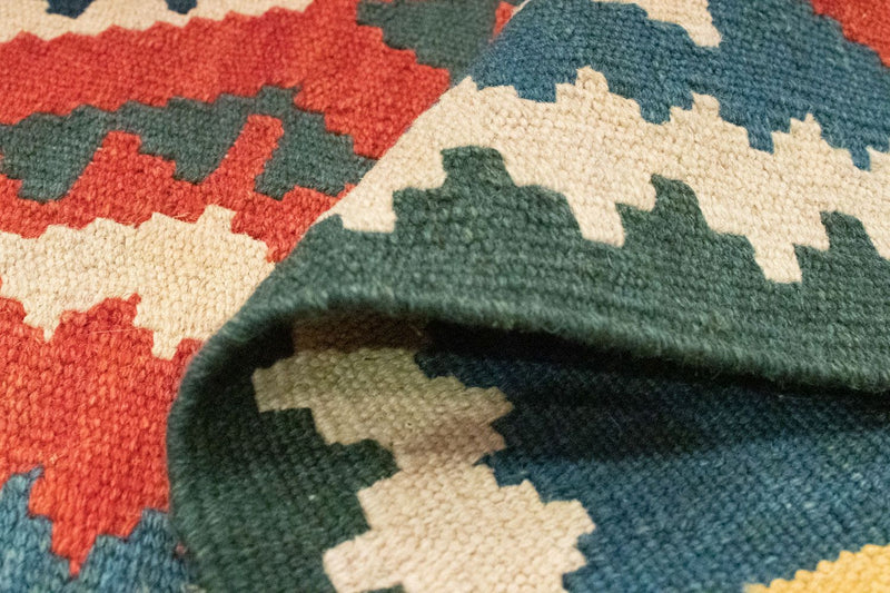 Dywan Kelim - Orientalny - 122 x 83 cm - pomarańczowy