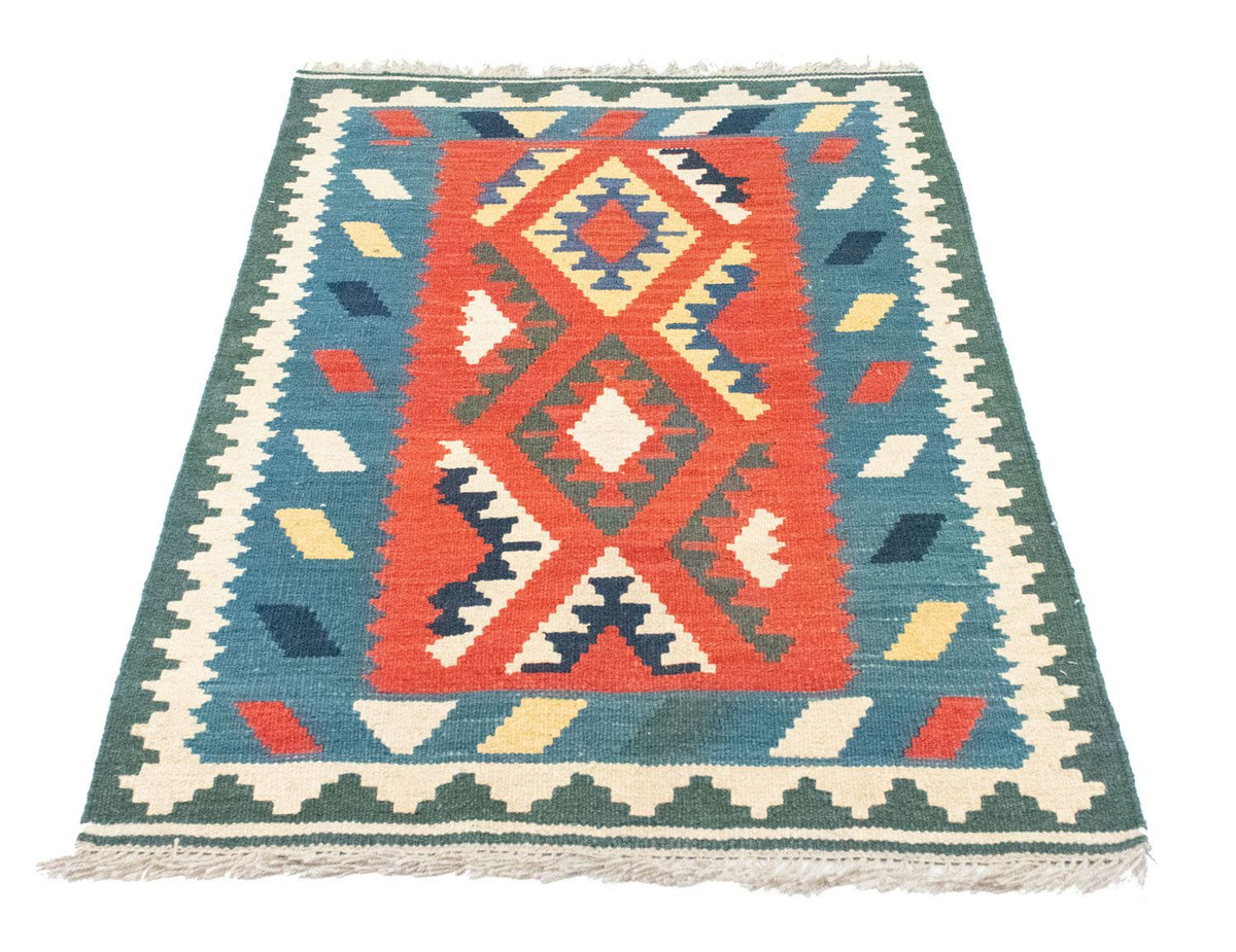 Dywan Kelim - Orientalny - 122 x 83 cm - pomarańczowy