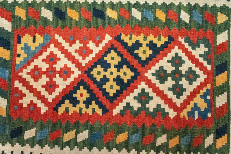 Dywan Kelim - Orientalny - 120 x 80 cm - zielona